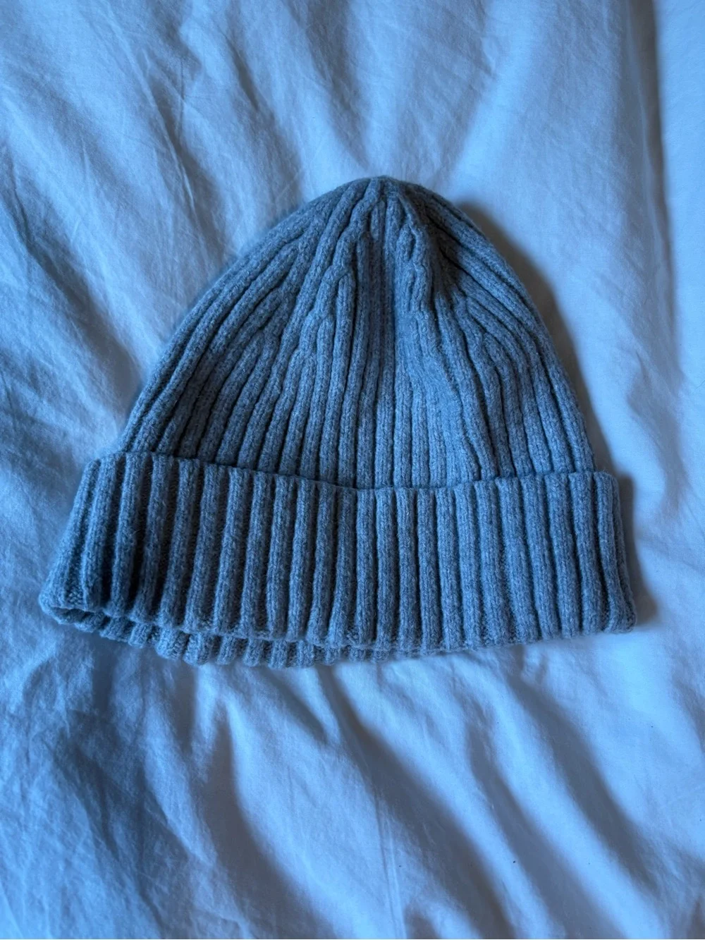 Kids Classic Ribbed Knit Beanie - Gray